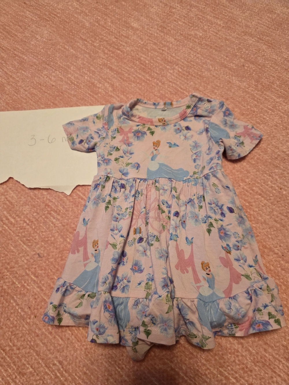Posh Peanut Disney Baby Girl Pink & Blue Princess Dress